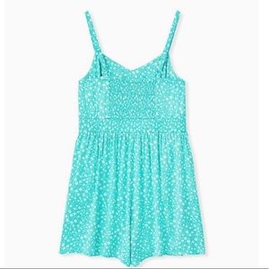 NWT Torrid Turquoise Challis Romper